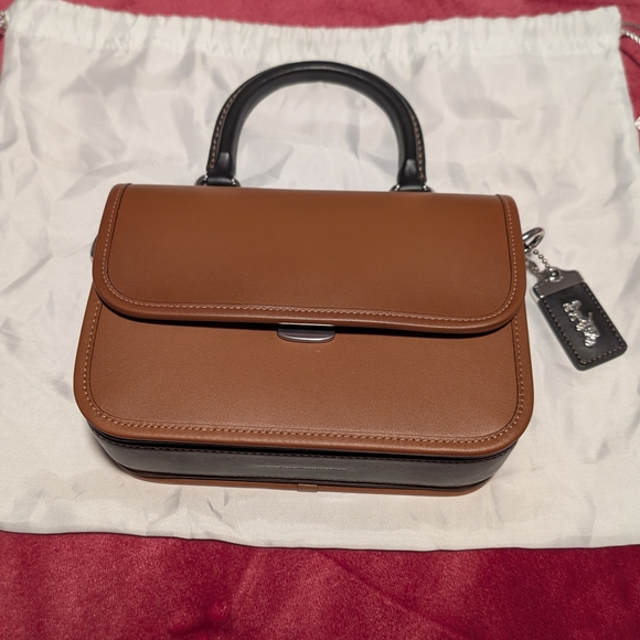 Coach Rogue Top Handle in Colorblock - Burnished Amber - Picture 2 of 10
